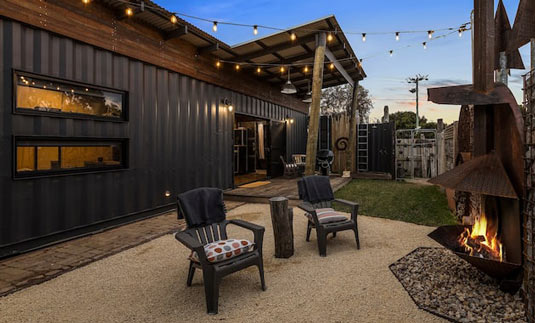 Add windows, doors or fixtures to complement your outdoor space. Source: AirBnB, Victoria, Australia.