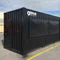 SCF's 20ft Open Air Bar container all secured from an external view