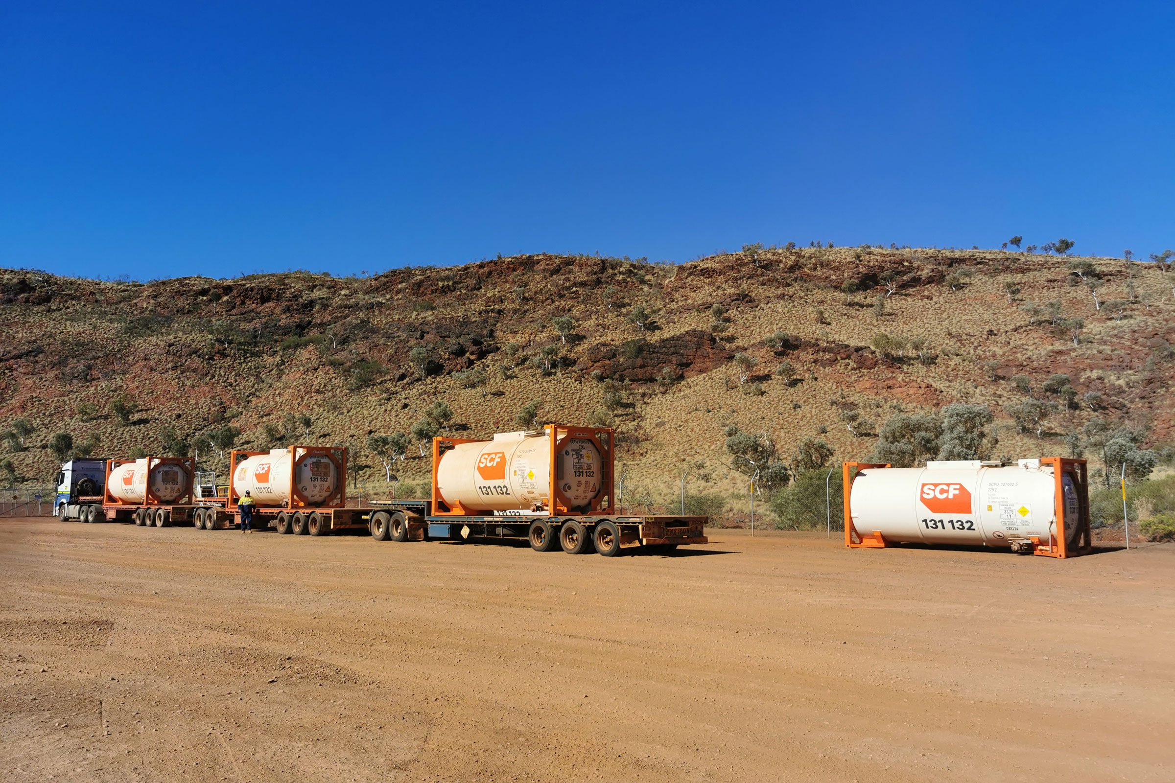 SCF ISO Tanks being delivered to a remote mining project