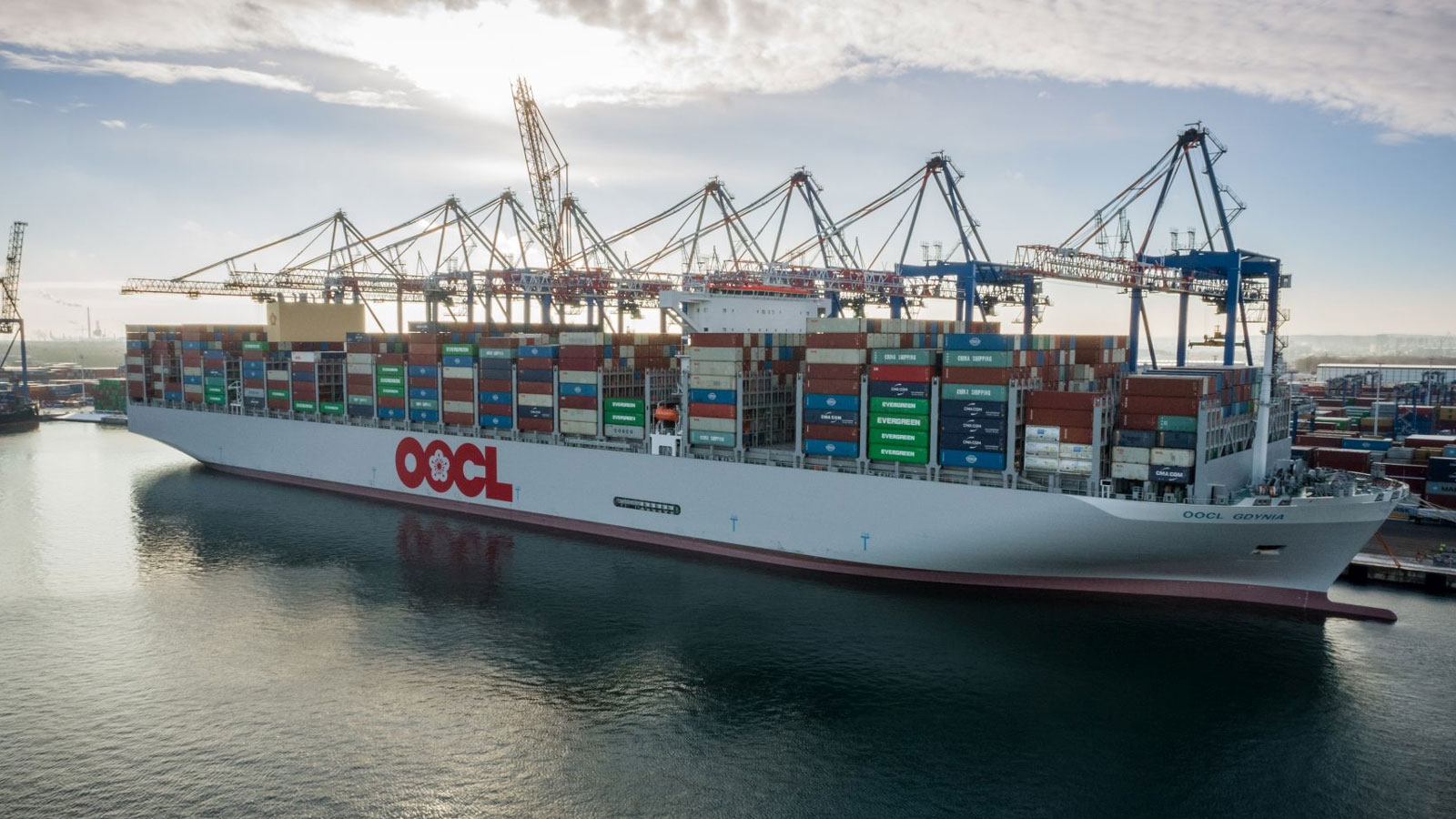 OOCL Gdynia docked at port