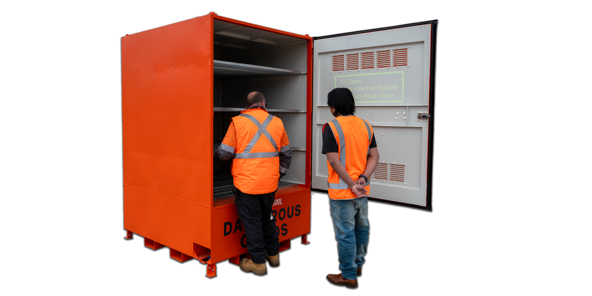Product Banner Image - Chemical Storage Cabinet 1 Pallet Wide