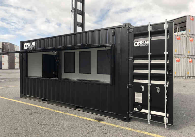 SCF's complete Open Air Bar project - both end door and awning windows