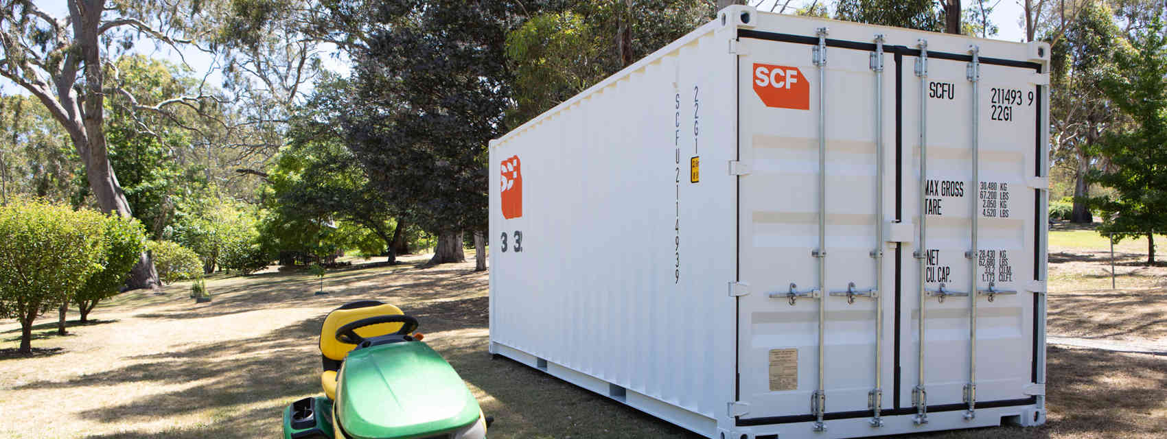 SCF 20Ft Container On Grass With Mower