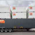 SCF Pallet Wide container on an SCF Skel