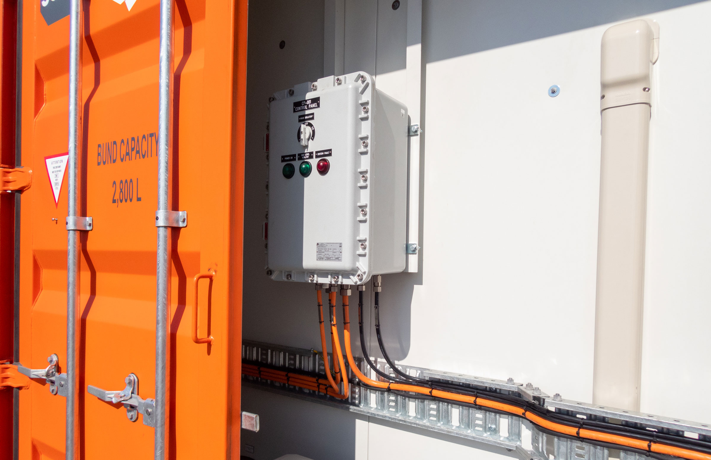 SCF Dangerous Goods container with electrical installation that complies with hazardous area requirements