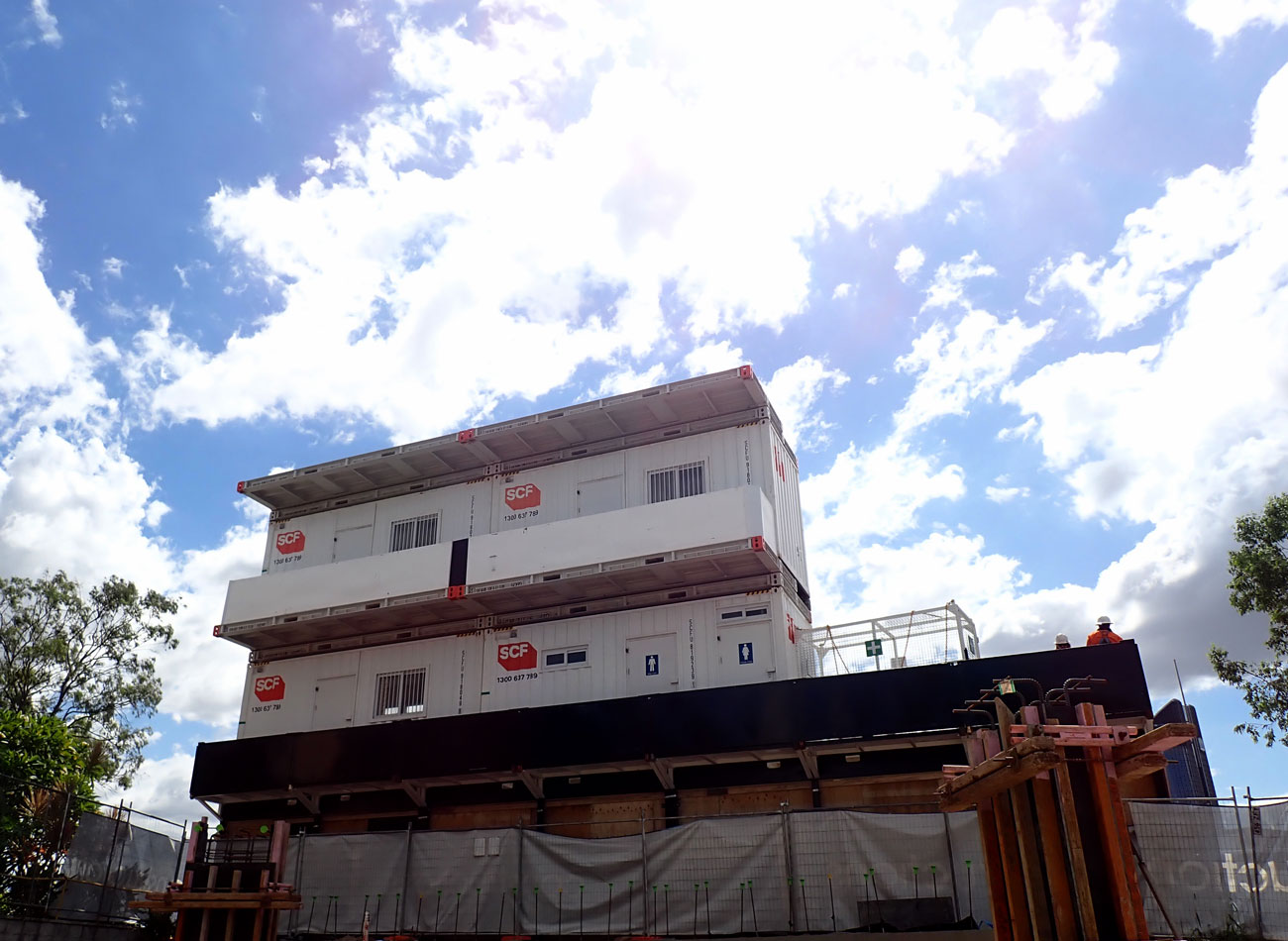 Two Lunch Rooms, one First Aid Room and one Ablution Block, with gantries.