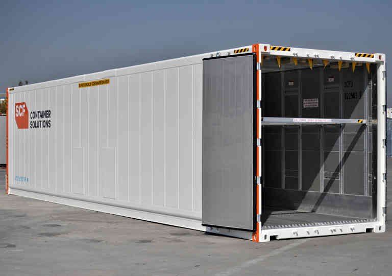 SCF Refrigerated Container with Vertical Load Bars deployed