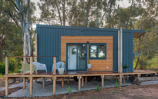 Include raised decking to the entry to maximise living space. Source: AirBnB, New South Wales, Australia.