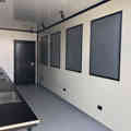 An internal view of the Project Air Bar, complete with sinks and marketing collateral holders