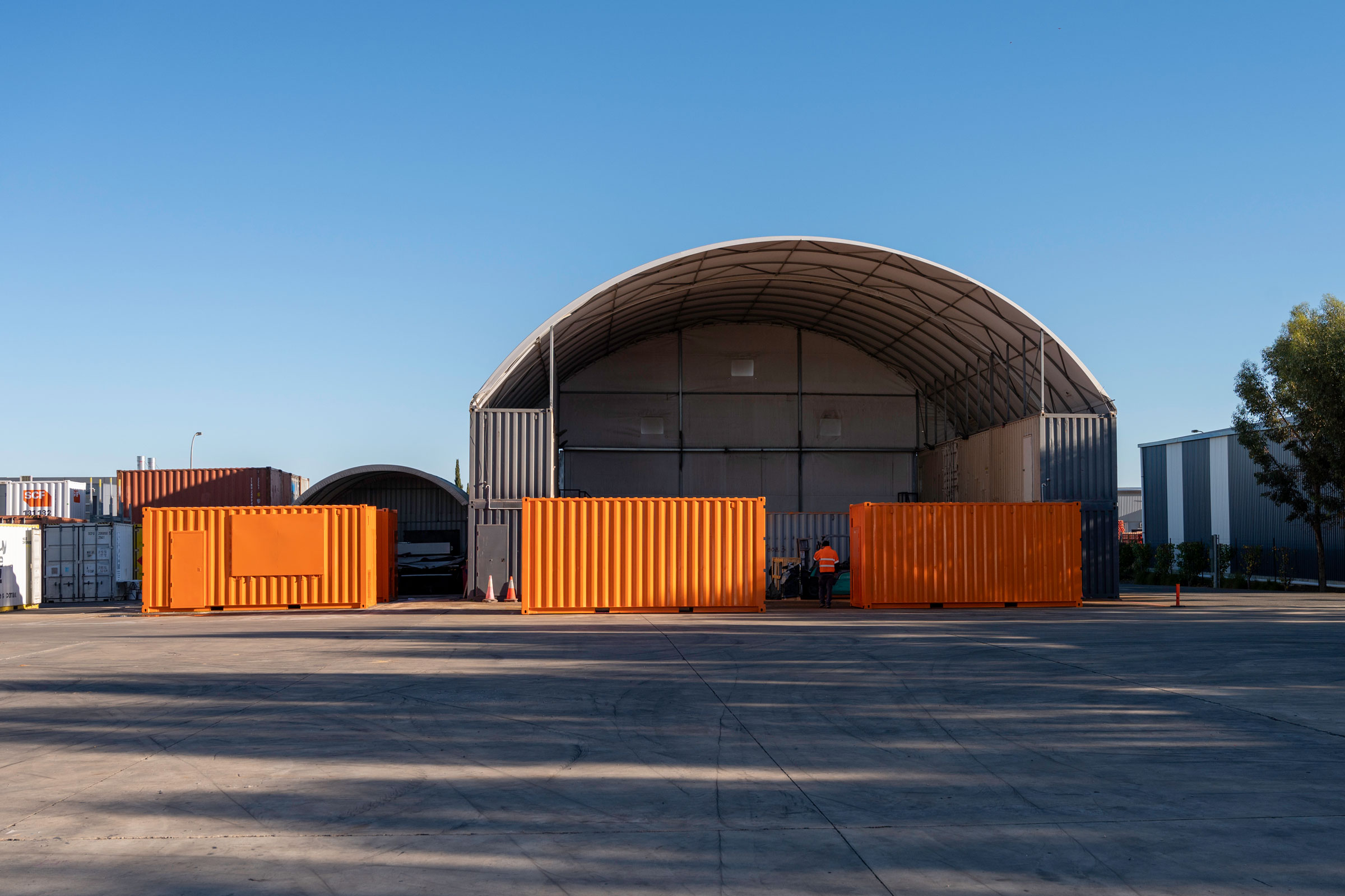 SCF Containers in depot ready to be deployed to a remote mining site