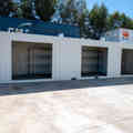 An SCF 40ft container with multiple roller doors, whirly bird and shelving