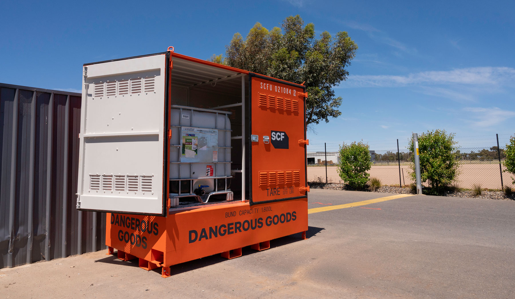 SCF DG Cabinet with ample separation from other dangerous goods